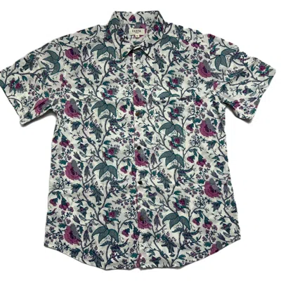Zasta Studio Men's Organic Hand Block Printed Cotton Half Sleeve Shirt K