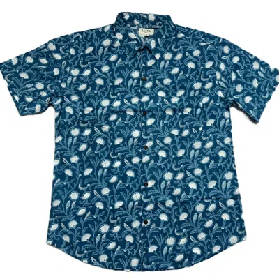 Zasta Studio Men's Organic Handprinted Cotton Summer Half Sleeve Shirt B In Multi