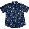 Zasta Studio Men's Organic Handprinted Cotton Summer Half Sleeve Shirt E