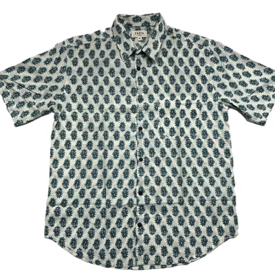 Zasta Studio Men's Organic Handprinted Cotton Summer Half Sleeve Shirt F In Multi