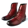 Zasta Studio Men's Red / Black Brick Red Boots In Red/black