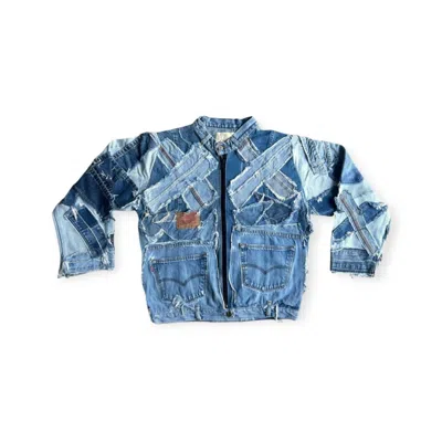 Zasta Studio Men's Shred Couture Denim Jacket In Blue