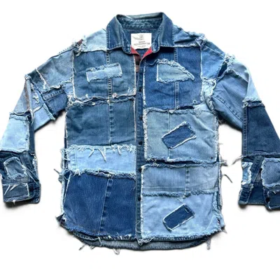 Zasta Studio Men's Shred Couture Denim Shirt In Blue