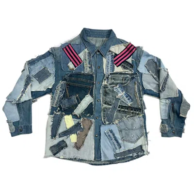 Zasta Studio Men's Shredded Couture Denim Jacket A
