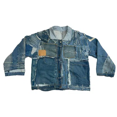 Zasta Studio Men's Shredded Couture Denim Jacket D