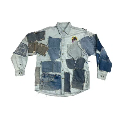 Zasta Studio Men's Shredded Couture Denim Jacket E