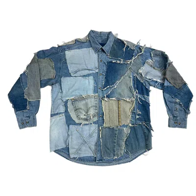 Zasta Studio Men's Shredded Couture Denim Jacket F