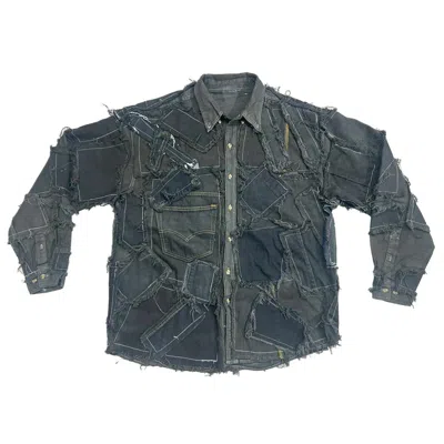 Zasta Studio Men's Shredded Couture Denim Jacket L