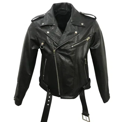 Zasta Studio Men's Skull Biker - Black Leather Jacket