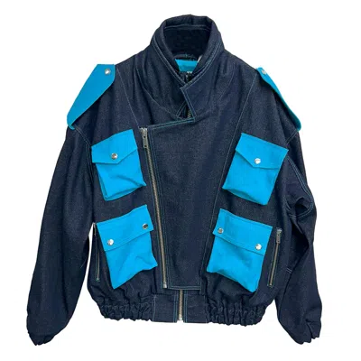 Zasta Studio Men's Zodiac Aries Bomber In Blue