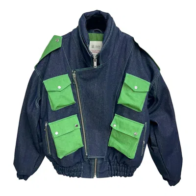 Zasta Studio Men's Zodiac Cancer Bomber In Blue