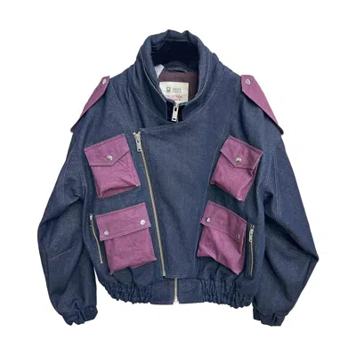 Zasta Studio Men's Zodiac Libra Bomber In Purple