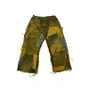 Zasta Studio Shred Couture Denim Jeans E New In Black/yellow