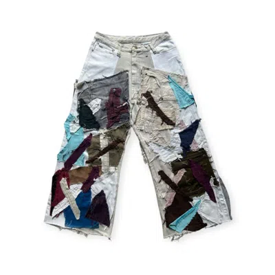 Zasta Studio Shred Couture Multicolor Wide Leg Jeans