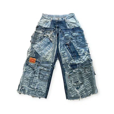 Zasta Studio Shred Couture Wide Leg Jeans A In Blue