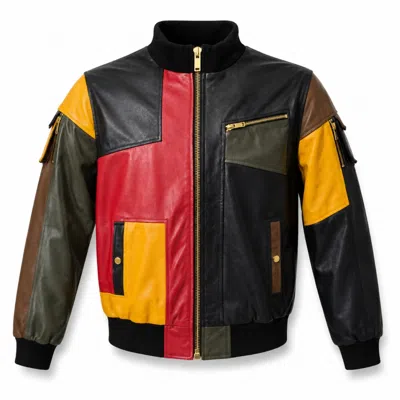 Zasta Studio Women's Artifact Theory Men Leather Bomber Jacket A In Black