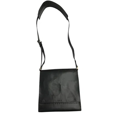 Zasta Studio Women's Black Dark Shoulder Assistant Two Sling Leather Bag
