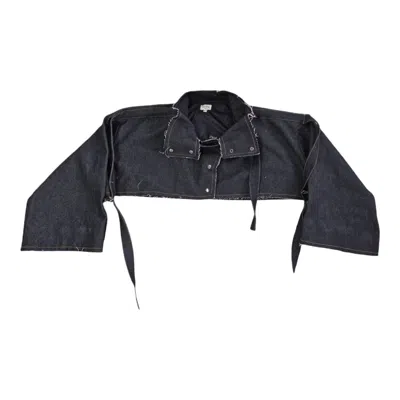 Zasta Studio Women's Black Restraint Crop Denim Jacket