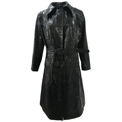 Zasta Studio Women's Black Resurrection Trench Coat Leather Jacket