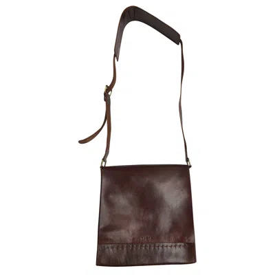 Zasta Studio Women's Brown Brick Shoulder Assistant Two Leather Hand Made Bag