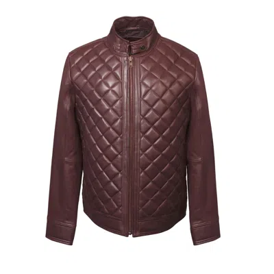 Zasta Studio Women's Single Malt Brown Quilted Leather Jacket