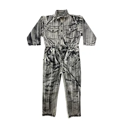 Zasta Studio Women's Color Palette Raw Denim Multicolor Jumpsuit I Three In Black