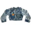 Zasta Studio Women's Shredded Couture Crop Denim Jacket