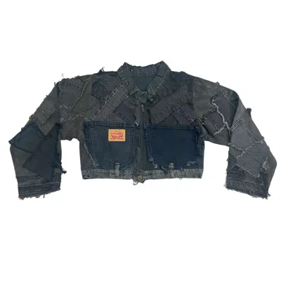 Zasta Studio Women's Shredded Couture Crop Denim Jacket A