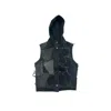 Zasta Studio Women's Shredded Couture Sleeveless Jacket With Hoody