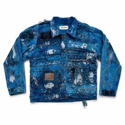 Zasta Studio Women's Wearable Ruins Shredded Denim Colored Shirt D