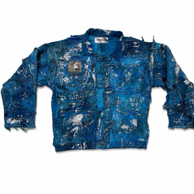 Zasta Studio Women's Wearable Ruins Shredded Denim Colored Shirt E