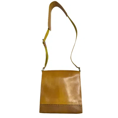Zasta Studio Women's Yellow Mustard Shoulder Assistant Two Sling Leather Bag