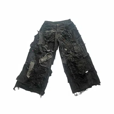 Zasta Studio Black Shred Couture Denim Jeans New D