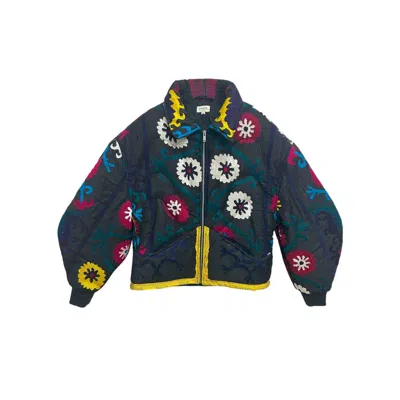Zastastudio Men's Unknown Tapestries Cotton & Silk Blend Bomber Jacket Medium B