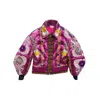 Zasta Studio Men's Unknown Tapestries  Pure Silk Bomber Jacket Small A