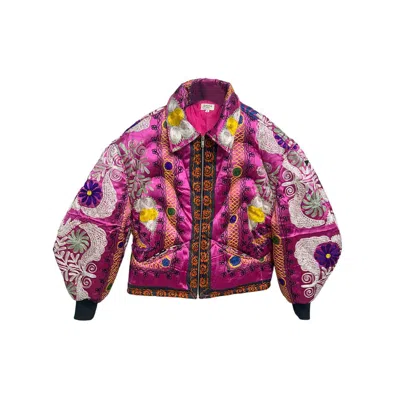Zastastudio Men's Unknown Tapestries  Pure Silk Bomber Jacket Small A