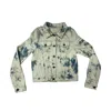 Zasta Studio Women's White / Blue Denim Jacket Tie-dye Small B In White/blue