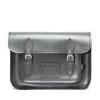Zatchels Men's Grey Handmade Leather Satchel - Graphite In Grey