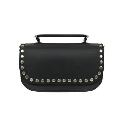 Zatchels Women's Aura Handmade Leather Bag - Black Studded