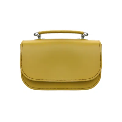 Zatchels Women's Aura Handmade Leather Clutch  Bag - Yellow Ochre