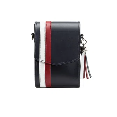 Zatchels Women's Blue Handmade Leather Festival Bag - British Edit