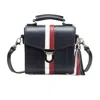 Zatchels Women's Blue / Red Handmade Leather Sugarcube Plus - British Edit In Blue/red
