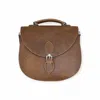 Zatchels Women's Brown Handmade Tannery Leather Saddle Bag - Tan In Brown