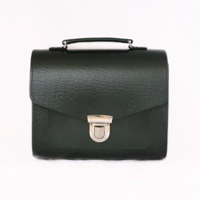 Zatchels Women's Executive Handmade Leather Sugarcube Grande - British Racing Green
