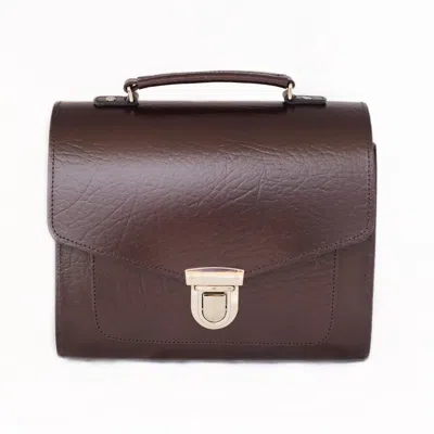 Zatchels Women's Executive Handmade Leather Sugarcube Grande - Marsala Red