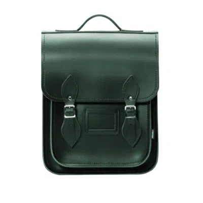 Zatchels Women's Handmade Leather City Backpack Plus - Ivy Green