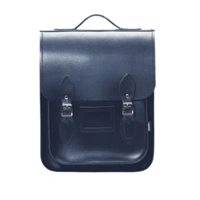 Zatchels Women's Handmade Leather City Backpack Plus - Navy Blue