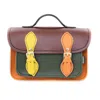 Zatchels Women's Handmade Leather Micro Satchel Plus - Autumnal Kaleidoscope In Black