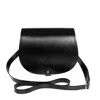 Zatchels Women's Handmade Leather Saddle Bag - Black Large In Black