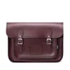 Zatchels Women's Handmade Leather Satchel - Marsala Red In Red